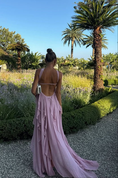 Imogen | Women's Strapless Ruffled Maxi Wedding Guest Dress