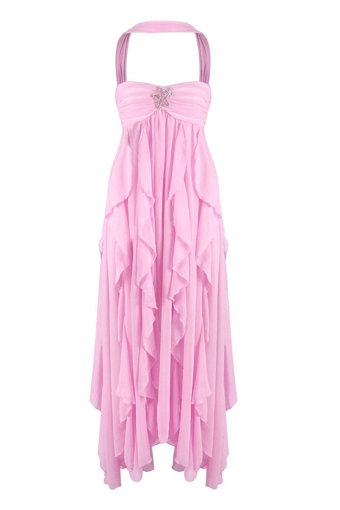 Imogen | Women's Strapless Ruffled Maxi Wedding Guest Dress