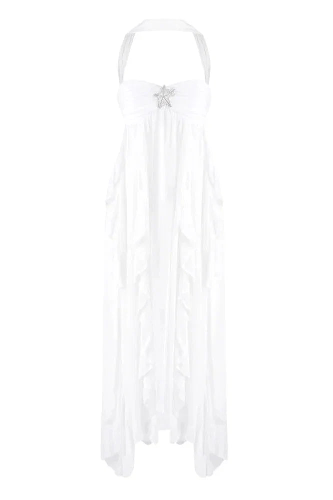Imogen | Women's Strapless Ruffled Maxi Wedding Guest Dress