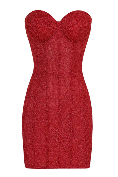 Ivy | Women’s Strapless Glitter Corset Mini Party Dress