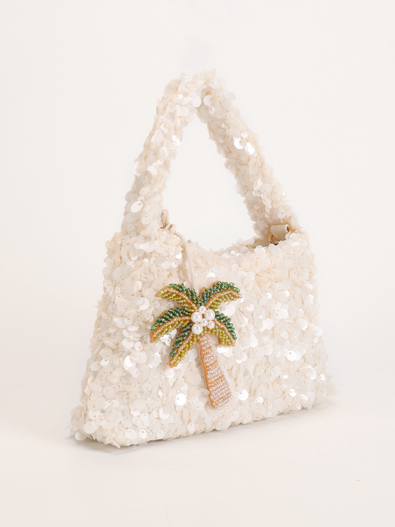 Iza | Women’s Sequin Shoulder Party Bag with Palm Charm