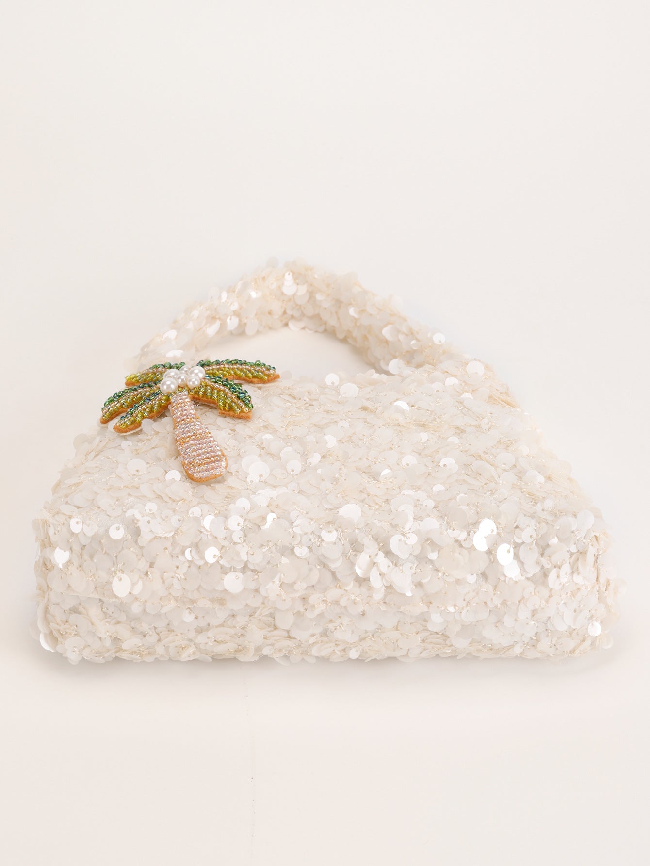 Iza | Women’s Sequin Shoulder Party Bag with Palm Charm