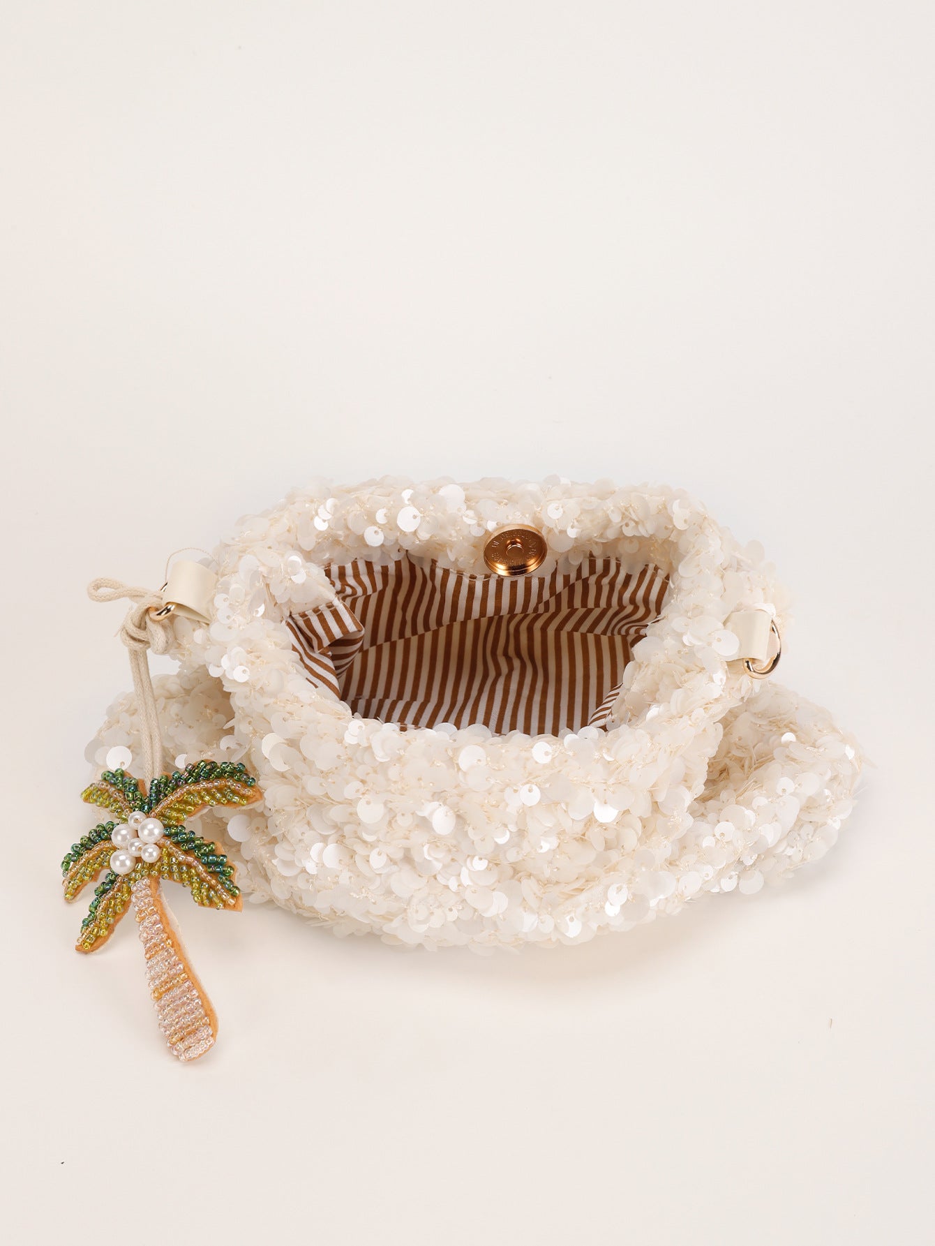 Iza | Women’s Sequin Shoulder Party Bag with Palm Charm