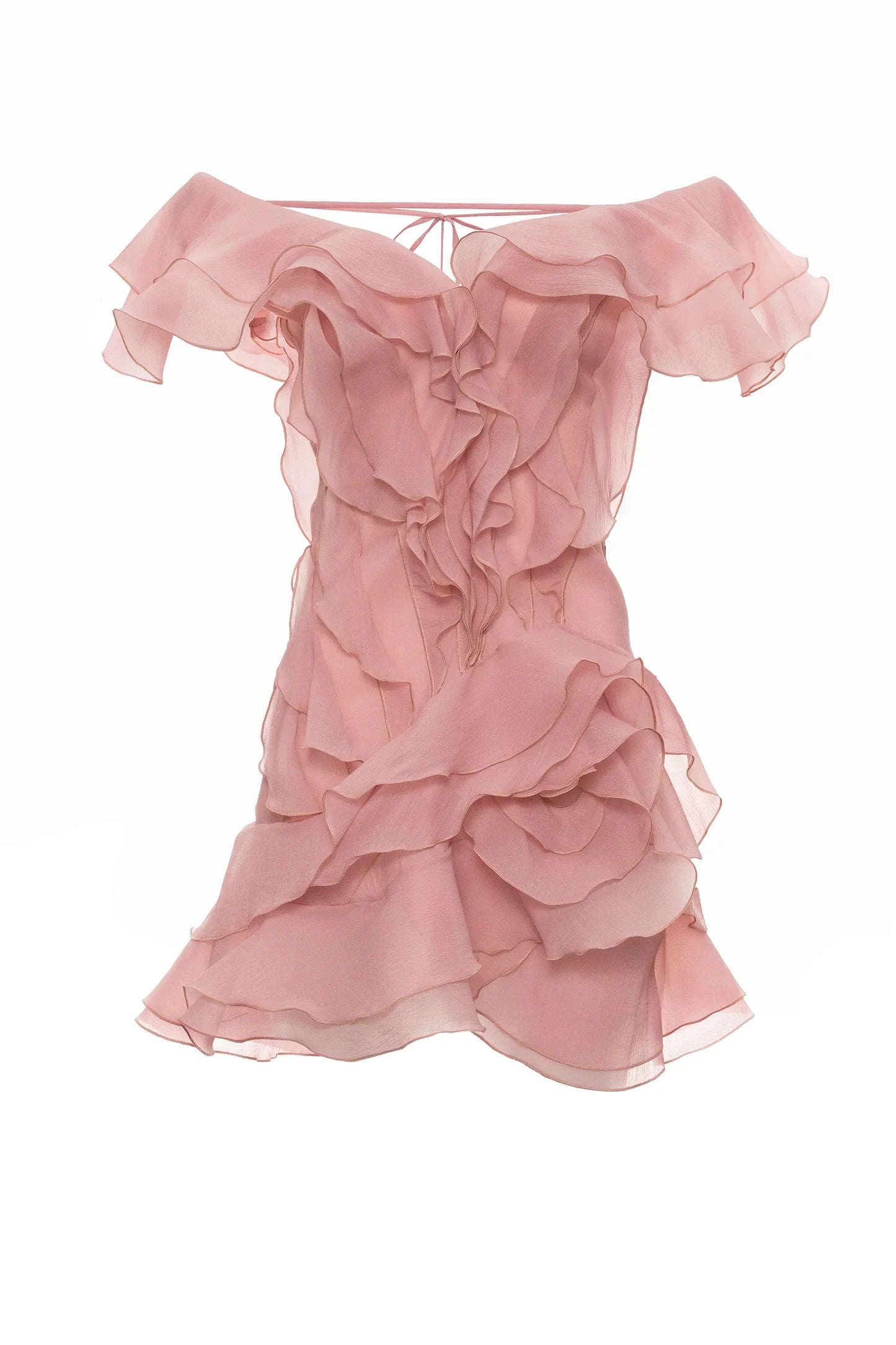 Jazlyn | Women's V-Neck Off-Shoulder Ruffled Mini Summer Dress