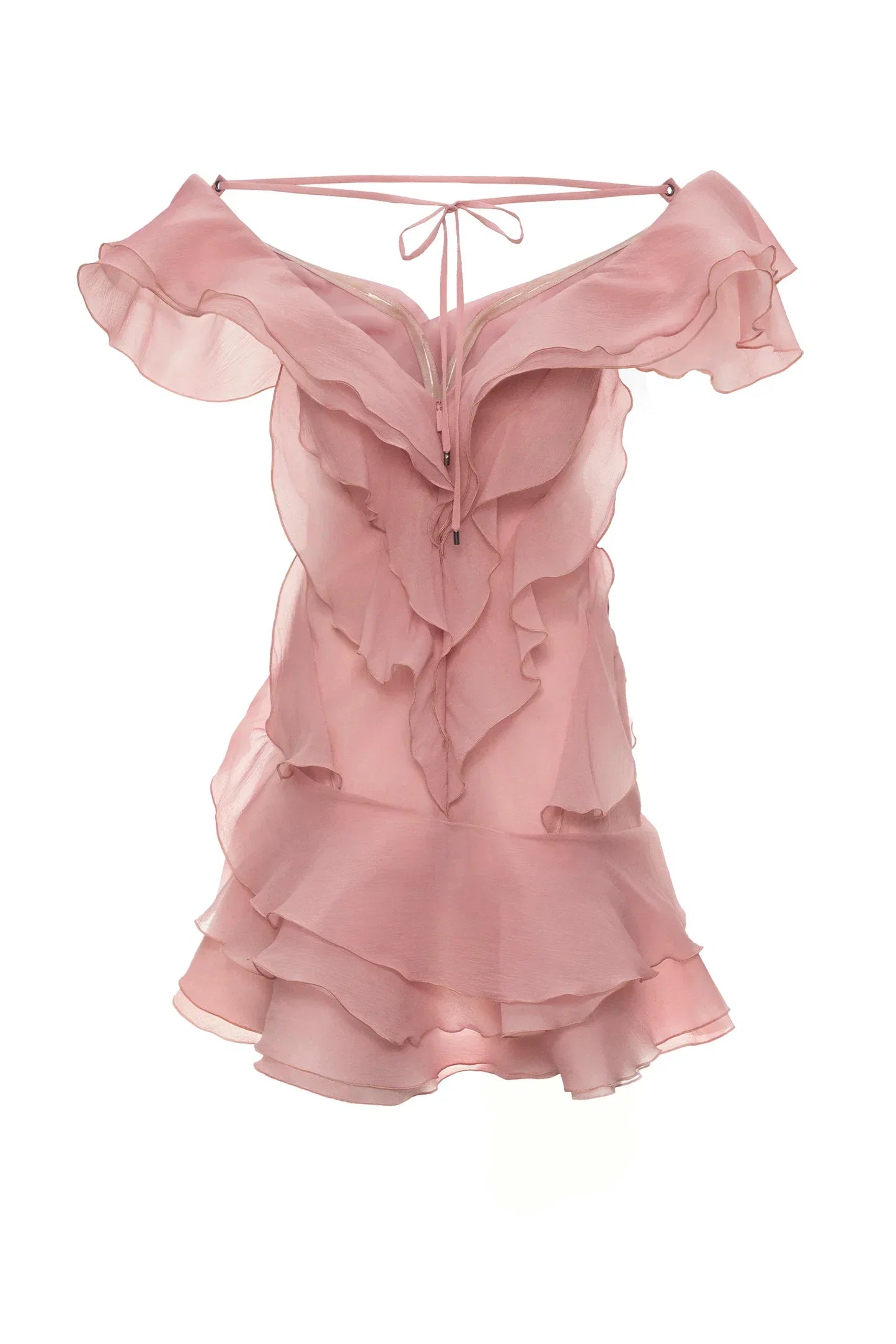 Jazlyn | Women's V-Neck Off-Shoulder Ruffled Mini Summer Dress