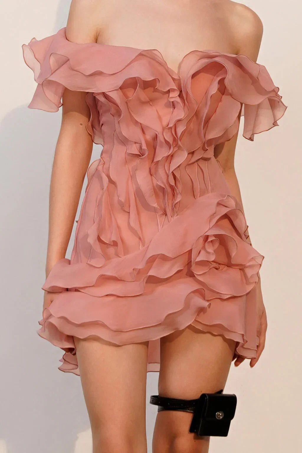 Jazlyn | Women's V-Neck Off-Shoulder Ruffled Mini Summer Dress