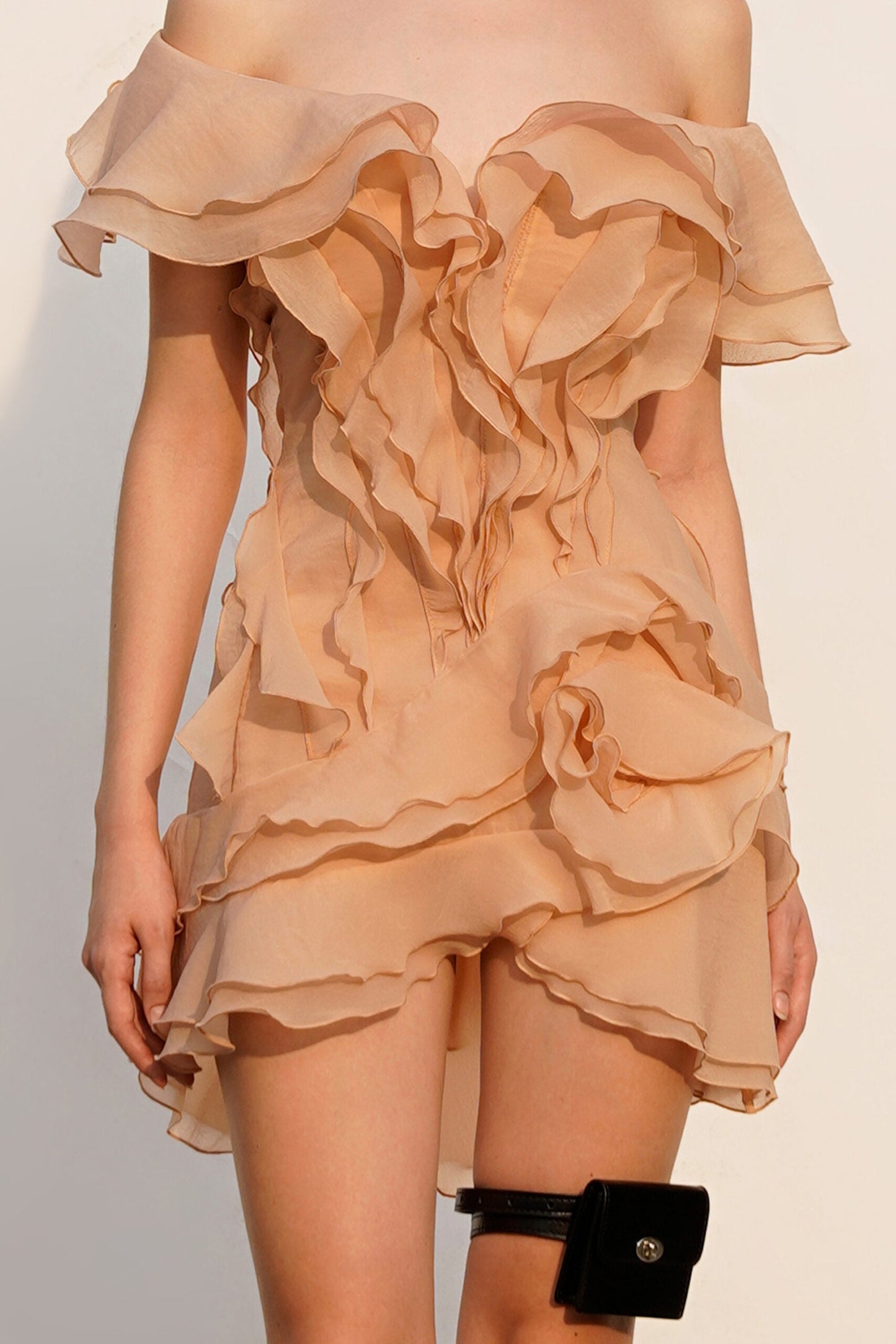 Jazlyn | Women's V-Neck Off-Shoulder Ruffled Mini Summer Dress