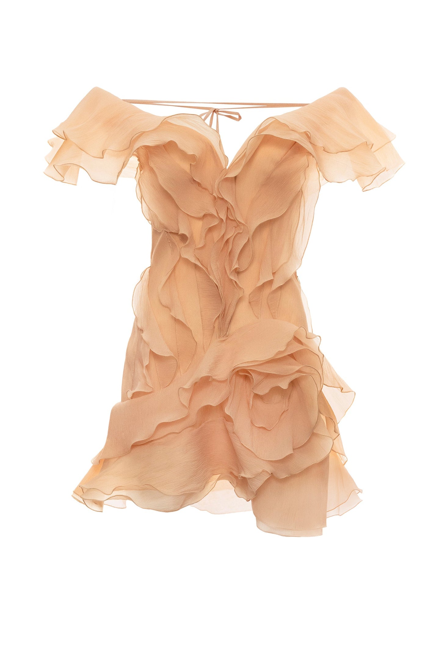 Jazlyn | Women's V-Neck Off-Shoulder Ruffled Mini Summer Dress