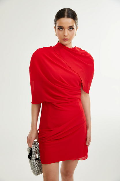 Josephine | Women’s Drape Chiffon Mini Dress