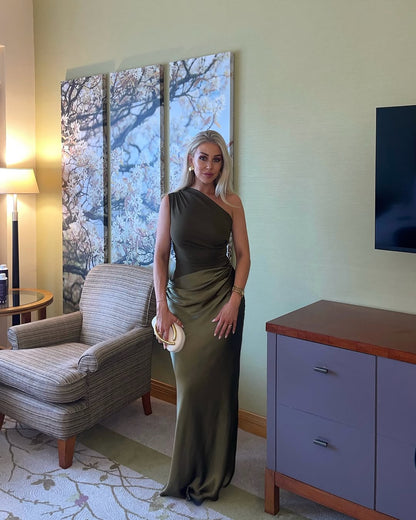 Kaelyn | Women's Elegant One Shoulder Maxi Wedding Guest Dress