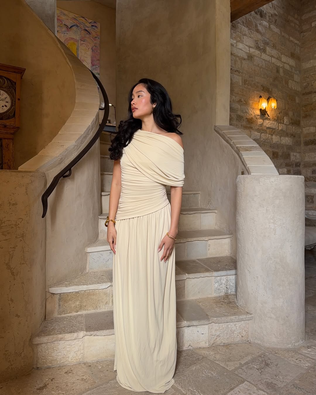 Kayla | Women's Ruched Sheer Bodycon Maxi Wedding Guest Dress