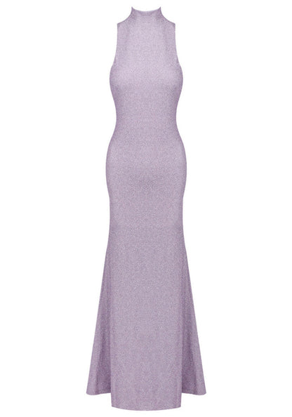 Kayleigh | Women's Sparkly Backless Floral Detail Maxi Prom Dress