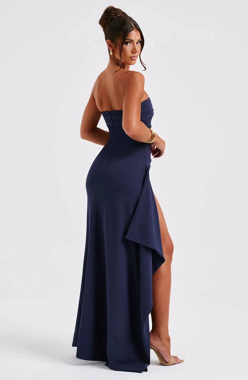 Kristin | Women's Strapless Slit Maxi Prom Dress
