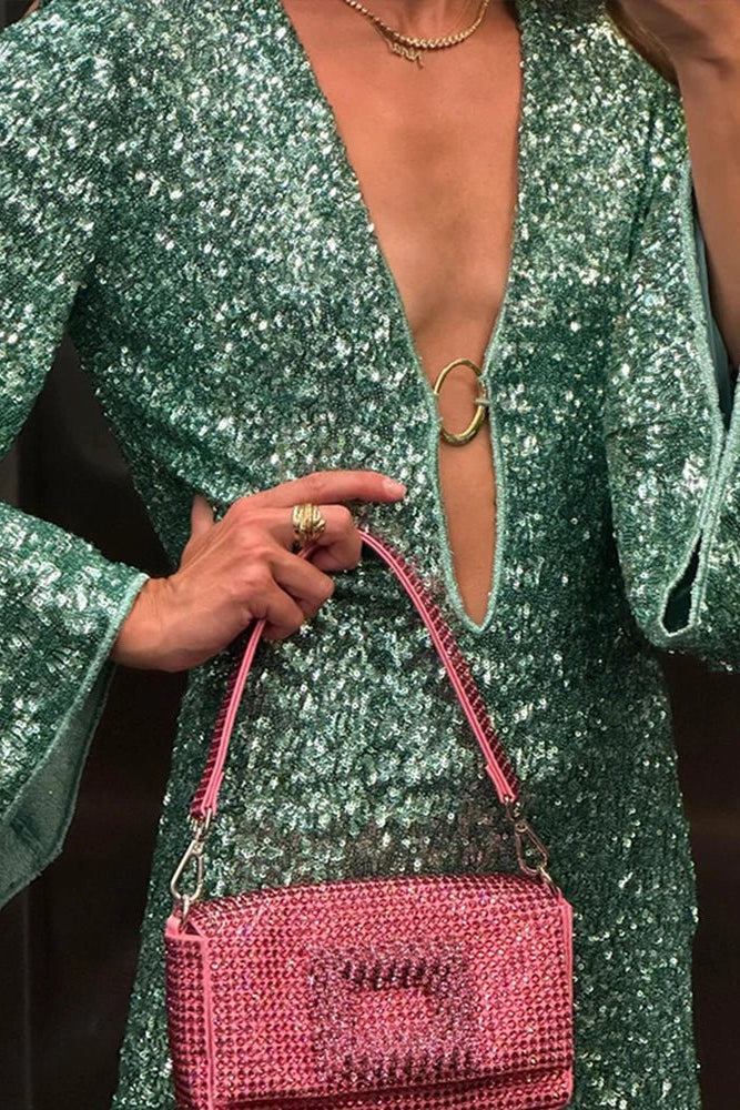 Leilani | Women's Long Sleeve Sequin Mini Summer Dress