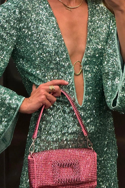 Leilani | Women's Long Sleeve Sequin Mini Summer Dress