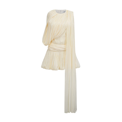 Liana | Women's Elegant Cape Mini Summer Dress with Balloon Skirt