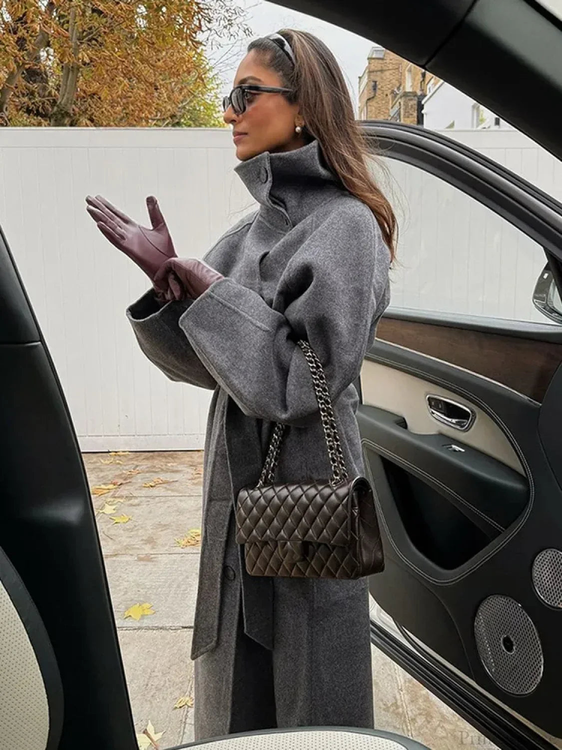 Linda | Women's Belted High Neck Long Maxi Wrap Trench Coat