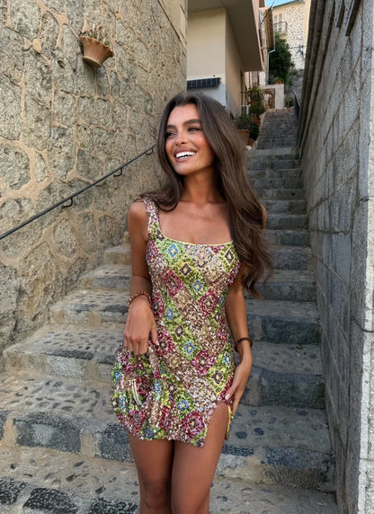 Lisa | Women’s Sequin Crystal Mini Summer Party Dress