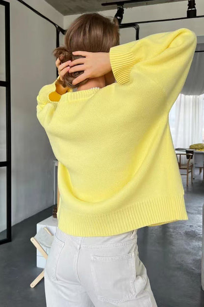 Lydia | Women's Knit Button Front V-Neck Cardigan