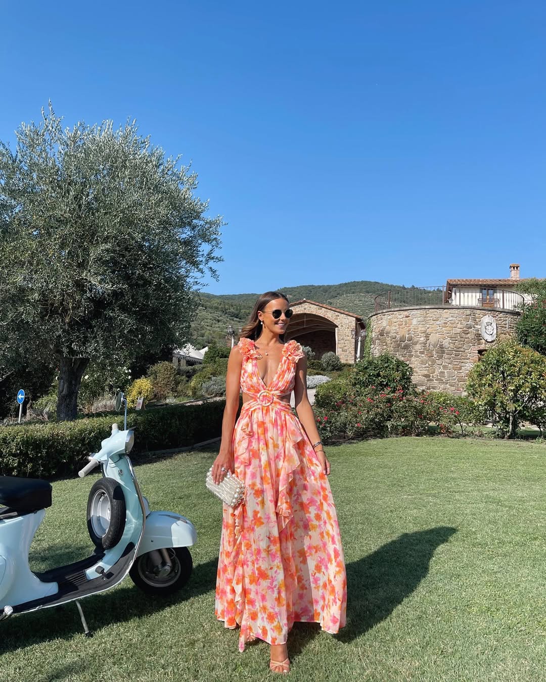 Maeve | Women's Floral Sleeveless Cut-Out Maxi Wedding Guest Dress