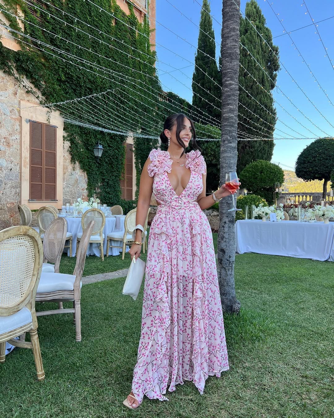 Maeve | Women's Floral Sleeveless Cut-Out Maxi Wedding Guest Dress