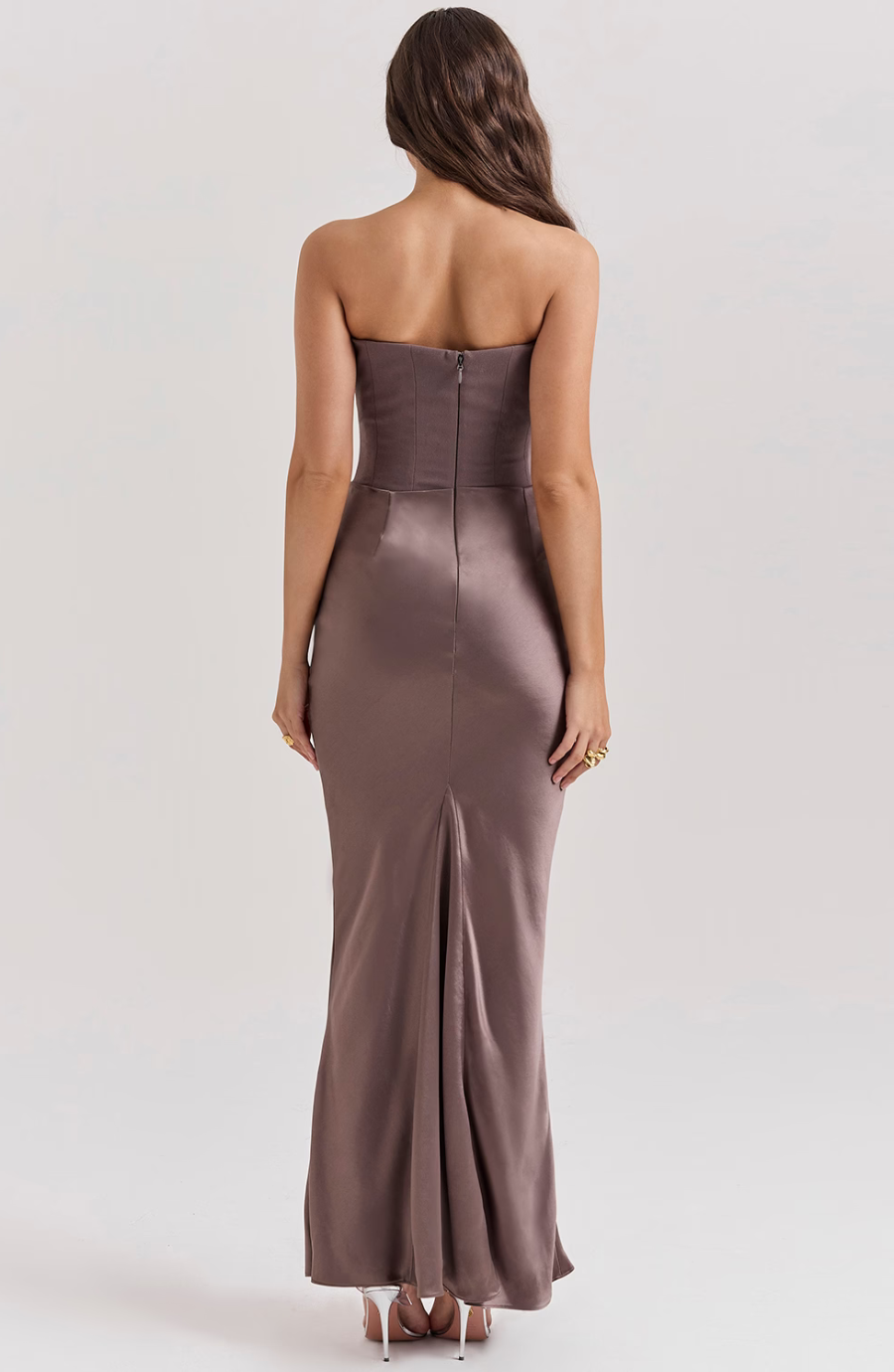 Maisy | Women's Strapless Corset Maxi Wedding Guest Dress