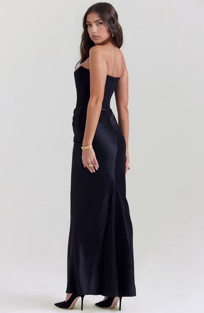 Maisy | Women's Strapless Corset Maxi Wedding Guest Dress