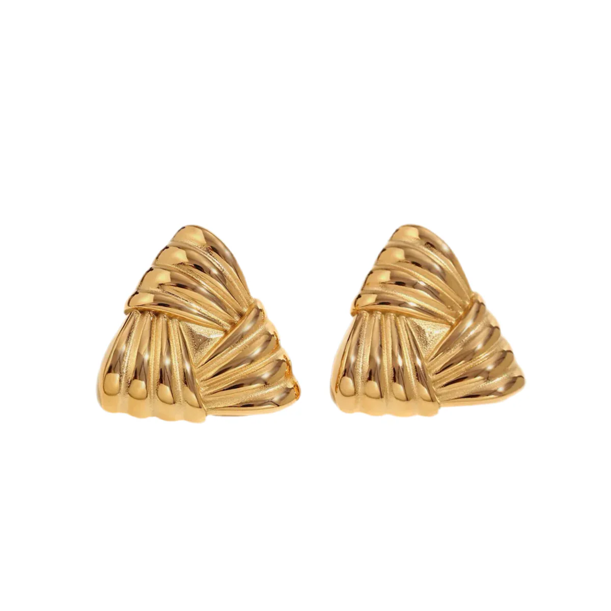 Maya | Women’s Modern Triangle Gold Earrings