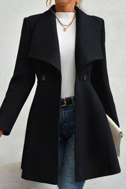 Meredith | Women's Open Front Shawl Collar Longline Jacket