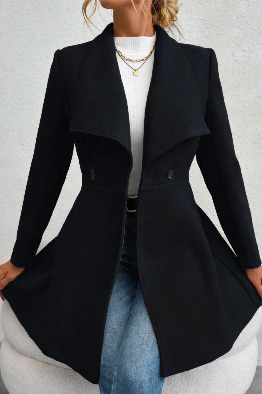 Meredith | Women's Open Front Shawl Collar Longline Jacket