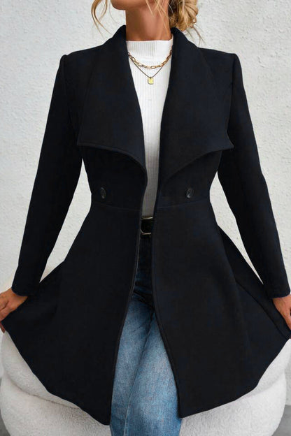 Meredith | Women's Open Front Shawl Collar Longline Jacket