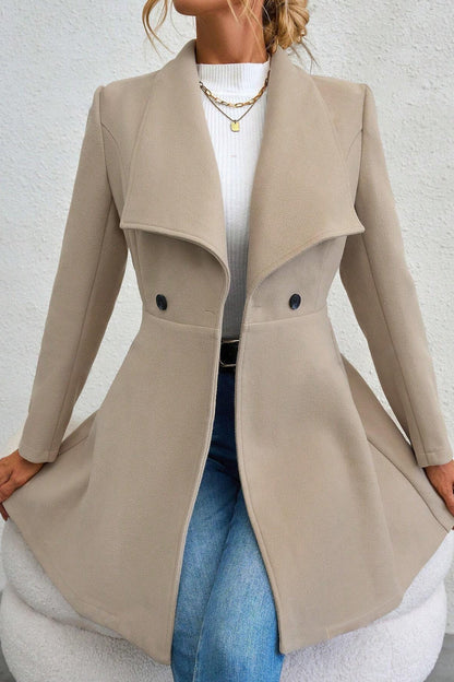Meredith | Women's Open Front Shawl Collar Longline Jacket