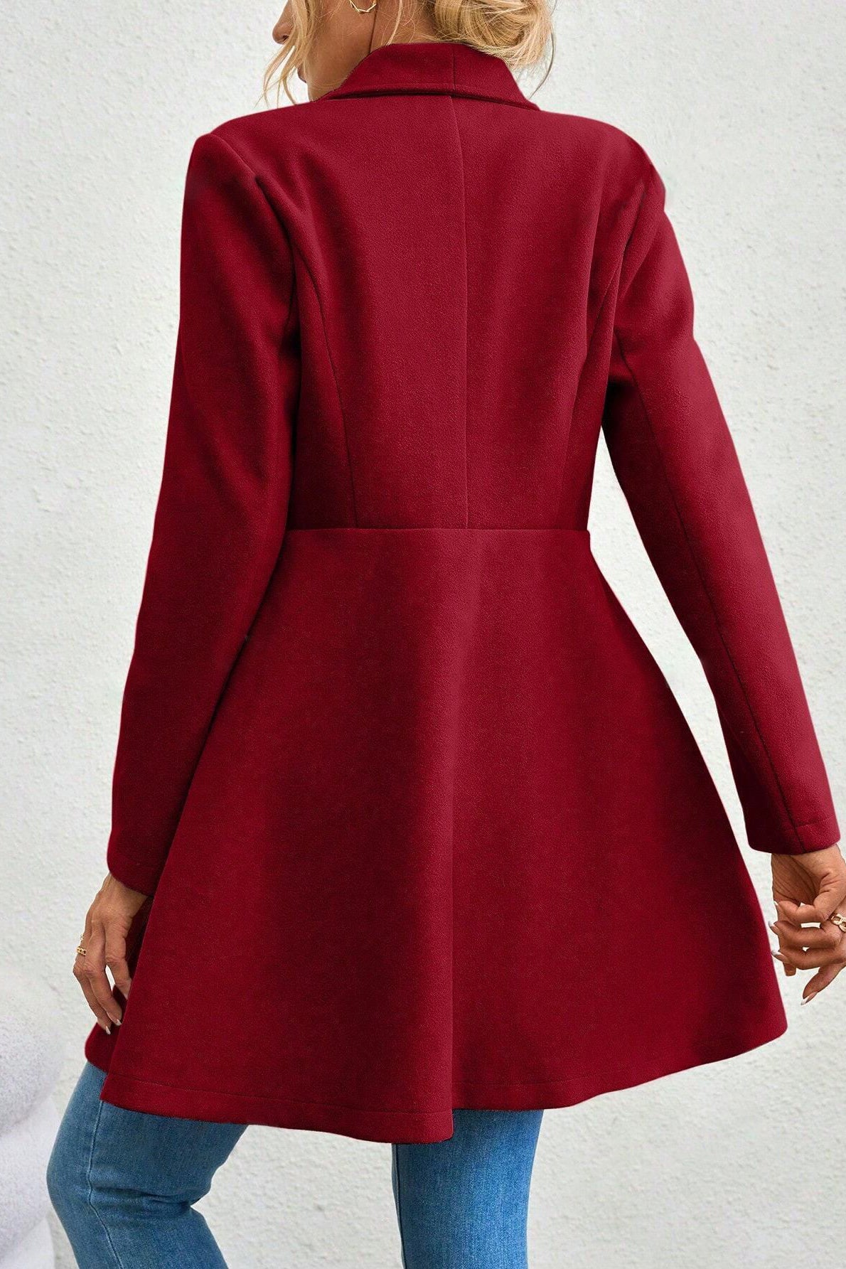 Meredith | Women's Open Front Shawl Collar Longline Jacket