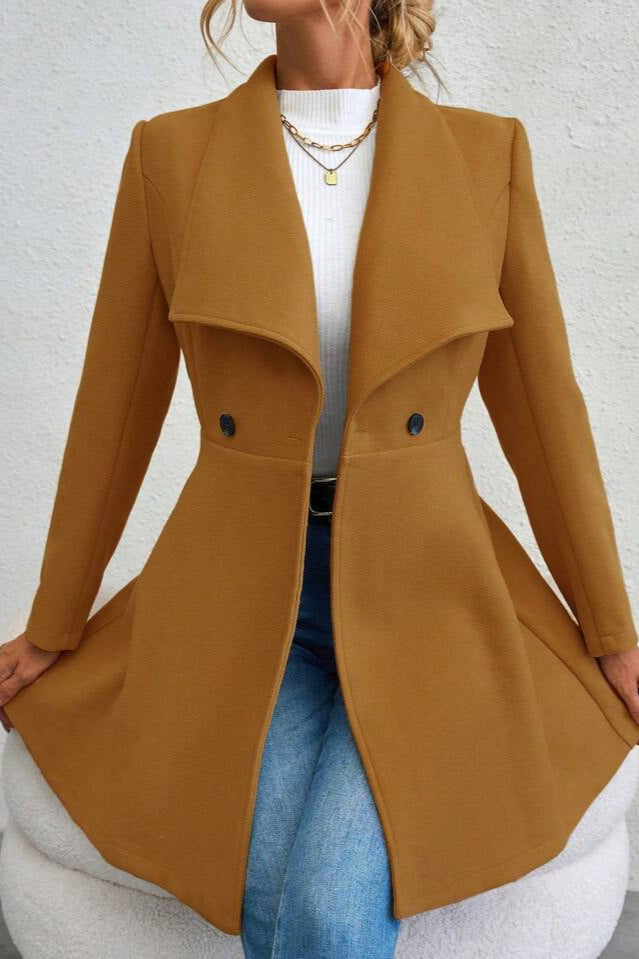 Meredith | Women's Open Front Shawl Collar Longline Jacket