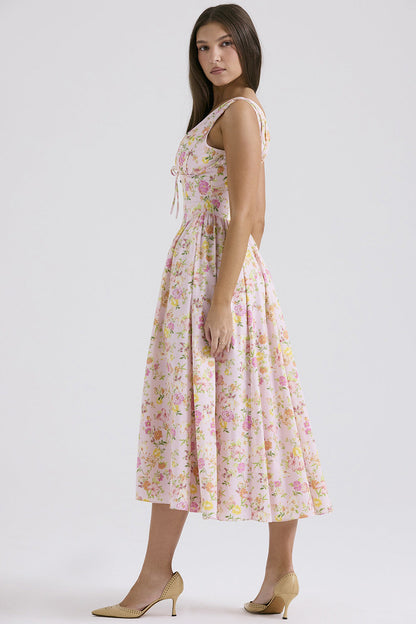 Michelle | Women's Floral Sleeveless Midi Spring Dress