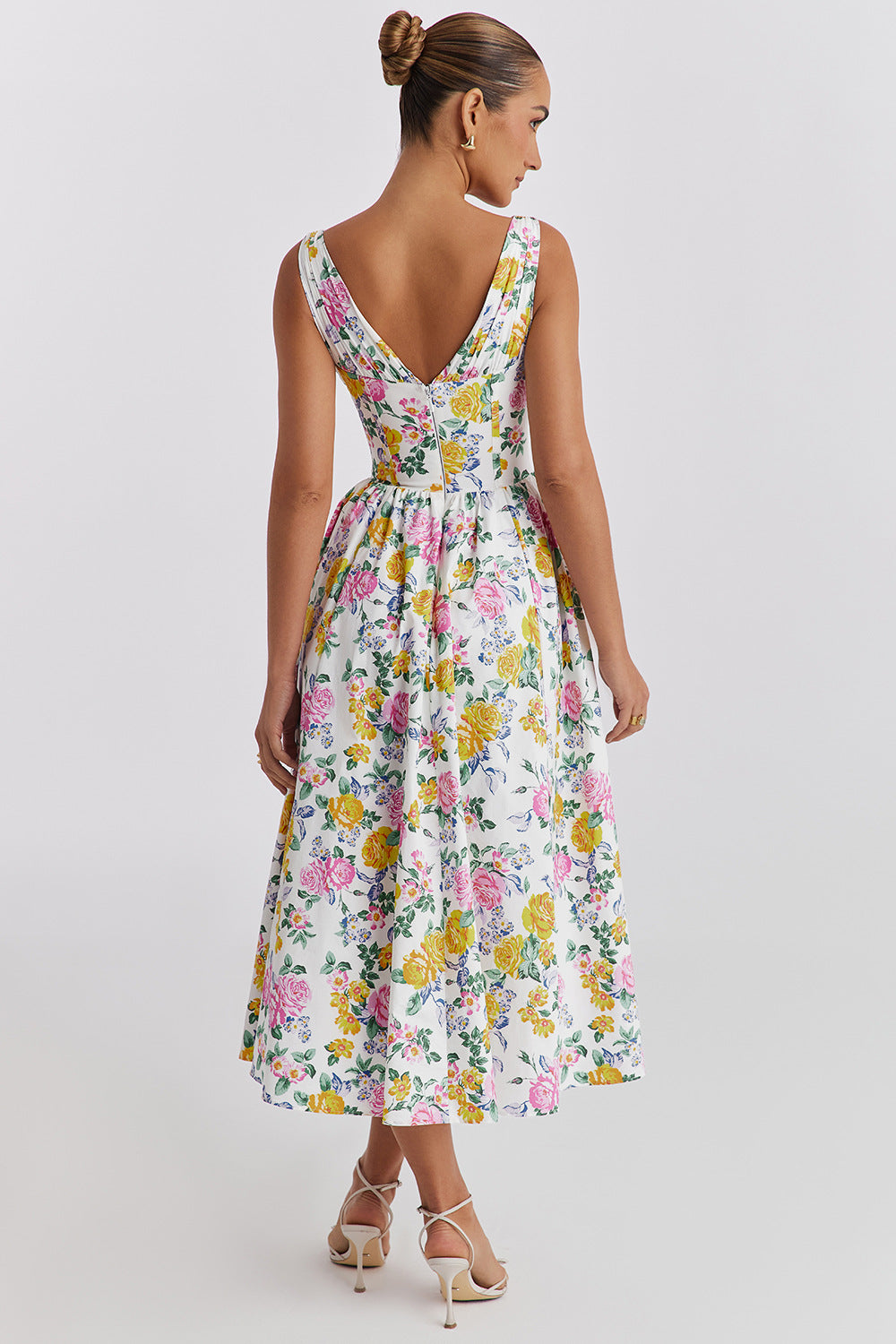 Michelle | Women's Floral Sleeveless Midi Spring Dress