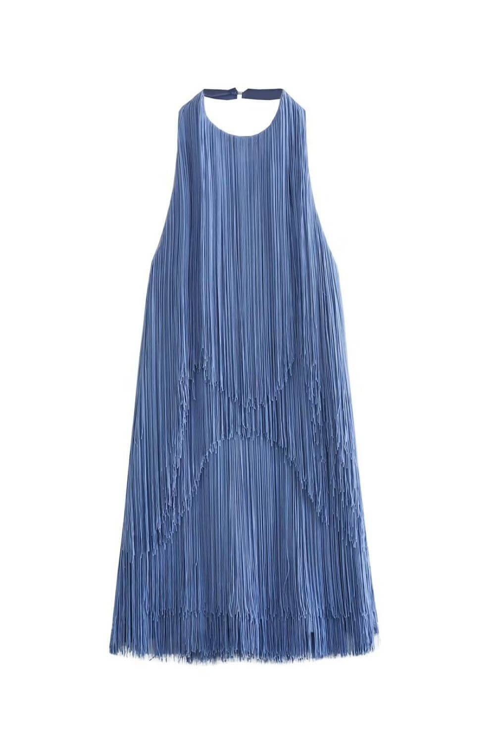 Millie | Women's Halter Neck Fringe Tiered Mini Party Dress