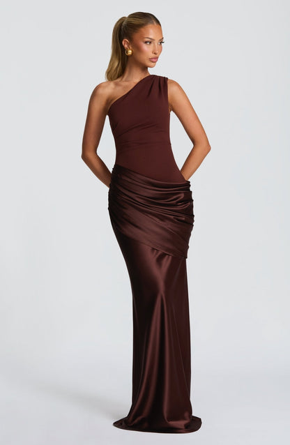Ophelia | Women's One-Shoulder Maxi Wedding Guest Dress