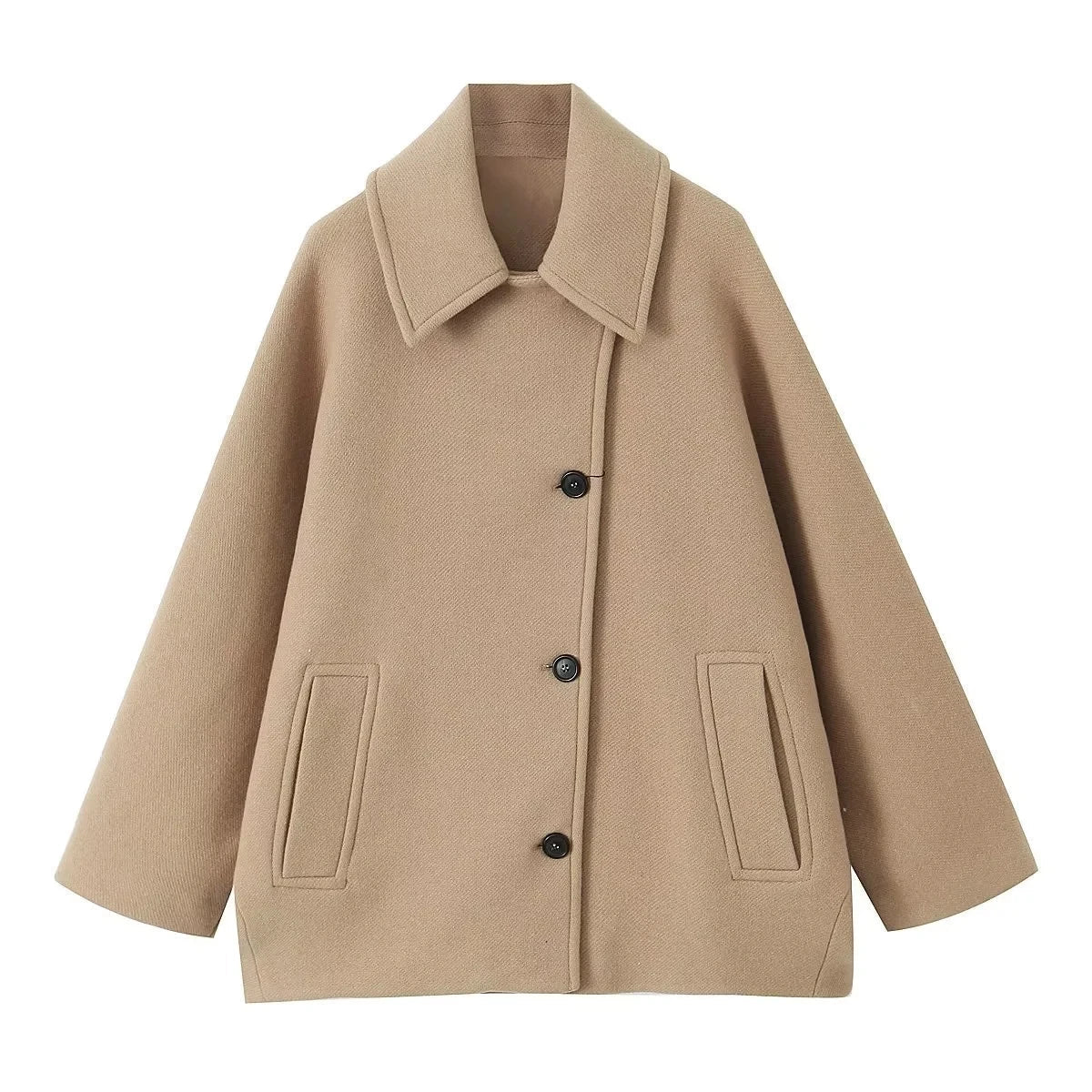 Patricia | Women's Oversized Notch Lapel Wool Blend Jacket