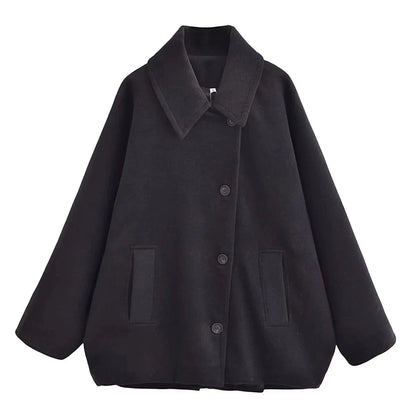 Patricia | Women's Oversized Notch Lapel Wool Blend Jacket
