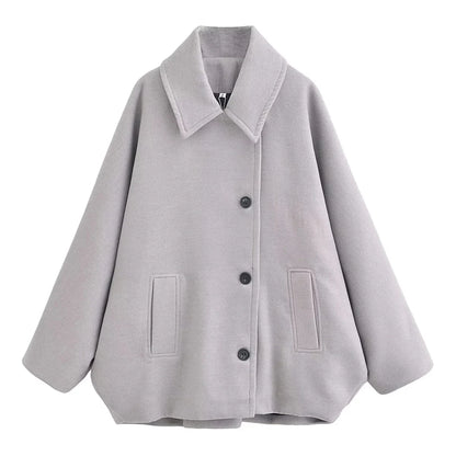 Patricia | Women's Oversized Notch Lapel Wool Blend Jacket