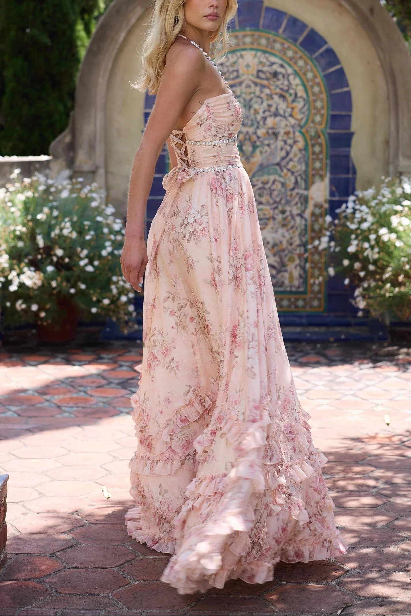 Paulena | Women's Floral Split Maxi Wedding Guest Dress
