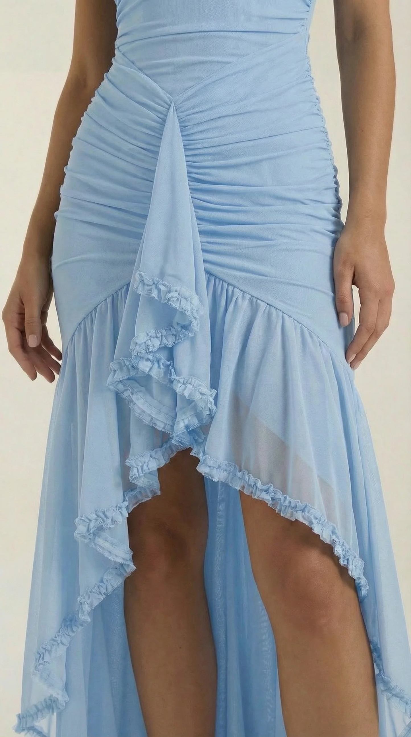 Phoebe | Women's Sleeveless Ruffle Maxi Wedding Guest Dress
