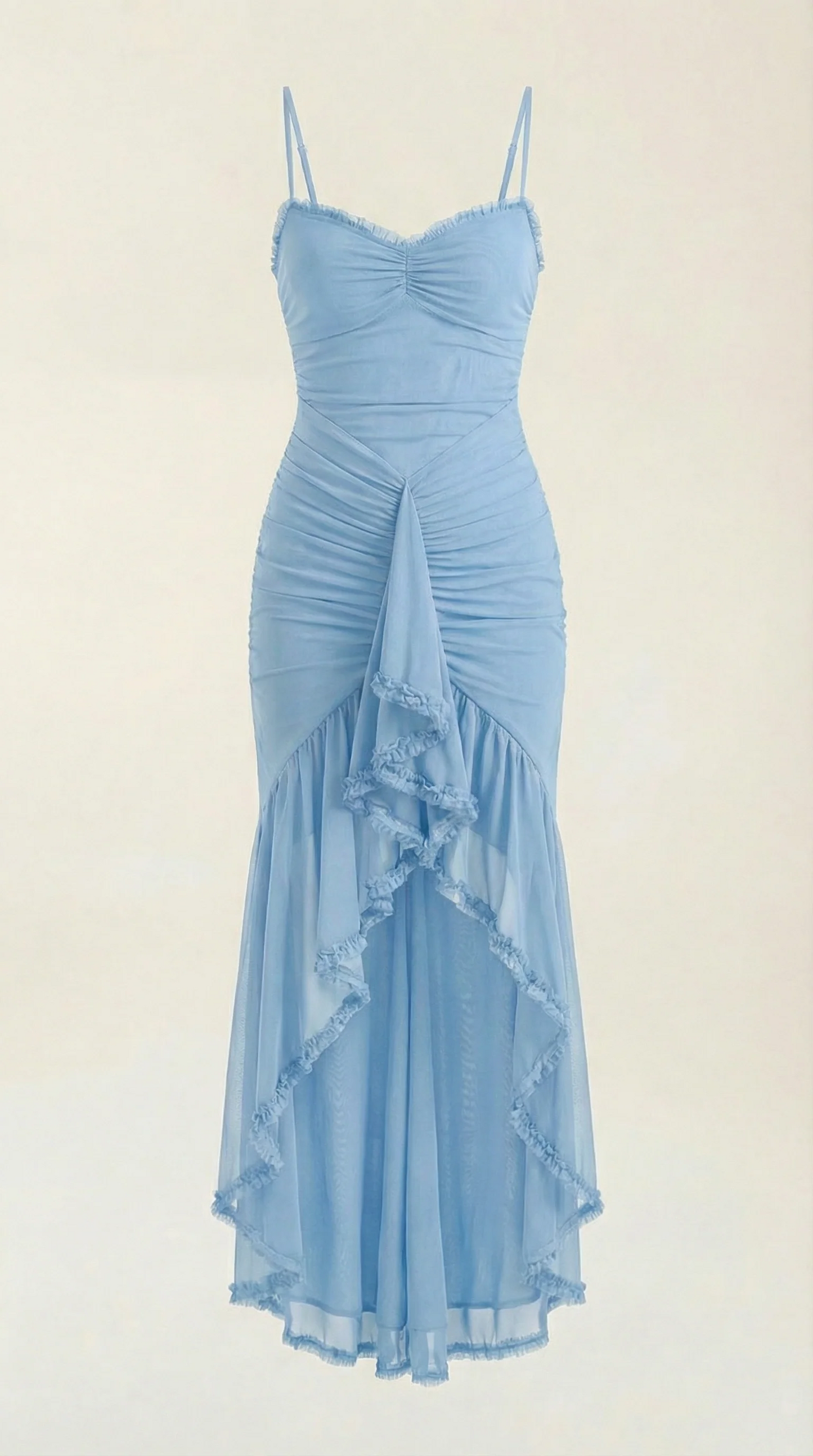 Phoebe | Women's Sleeveless Ruffle Maxi Wedding Guest Dress