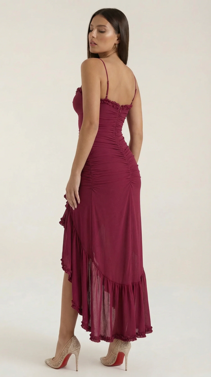 Phoebe | Women's Sleeveless Ruffle Maxi Wedding Guest Dress