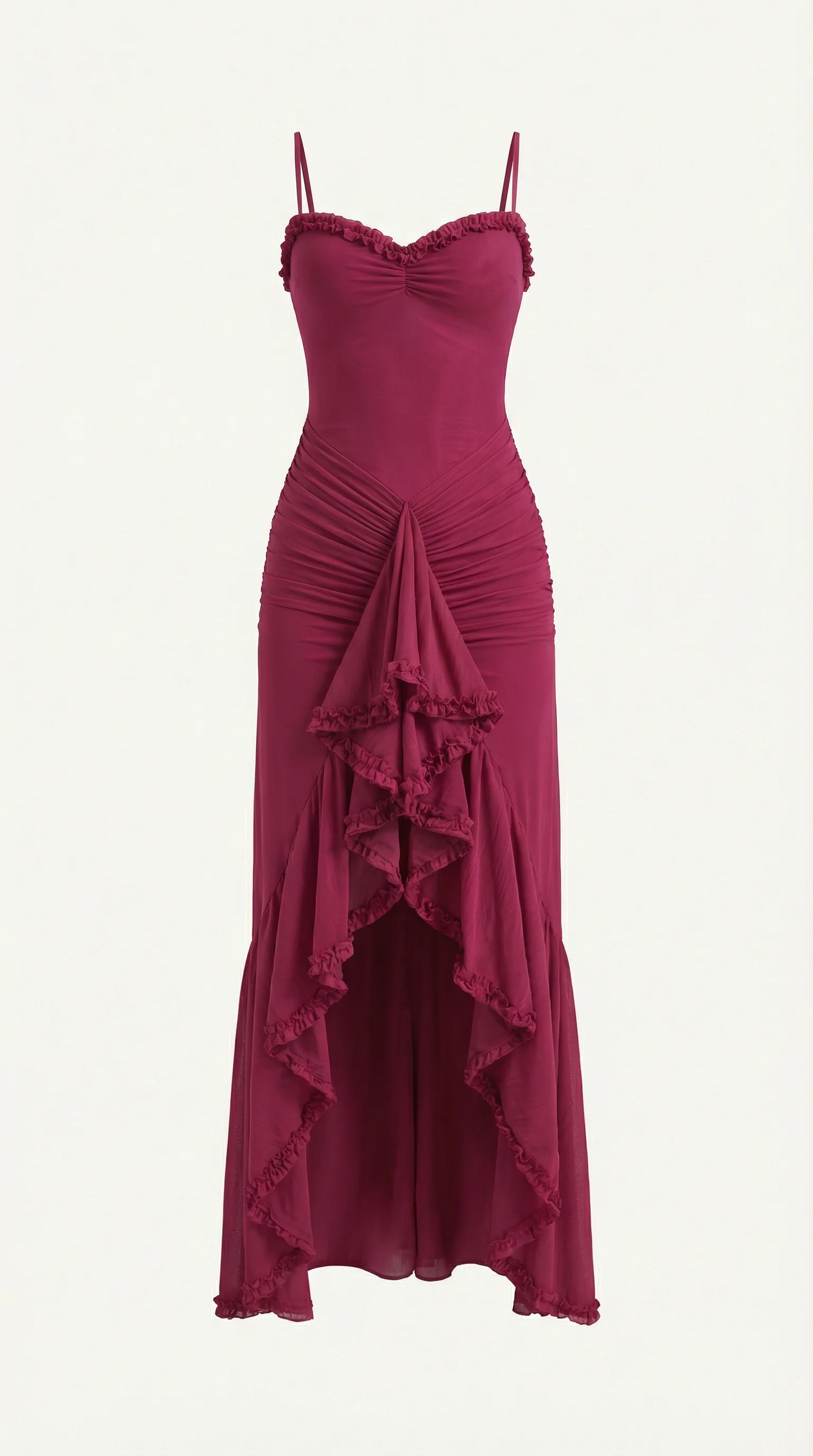 Phoebe | Women's Sleeveless Ruffle Maxi Wedding Guest Dress