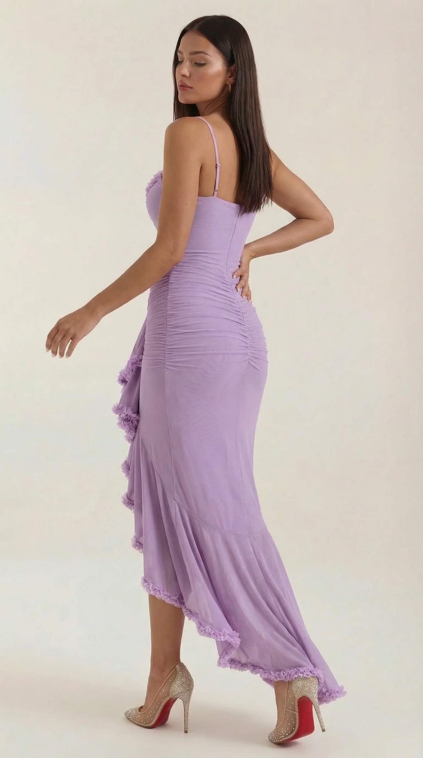 Phoebe | Women's Sleeveless Ruffle Maxi Wedding Guest Dress