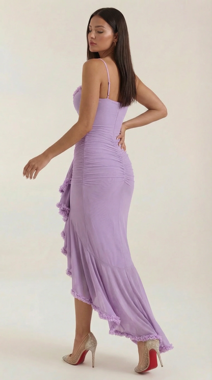 Phoebe | Women's Sleeveless Ruffle Maxi Wedding Guest Dress