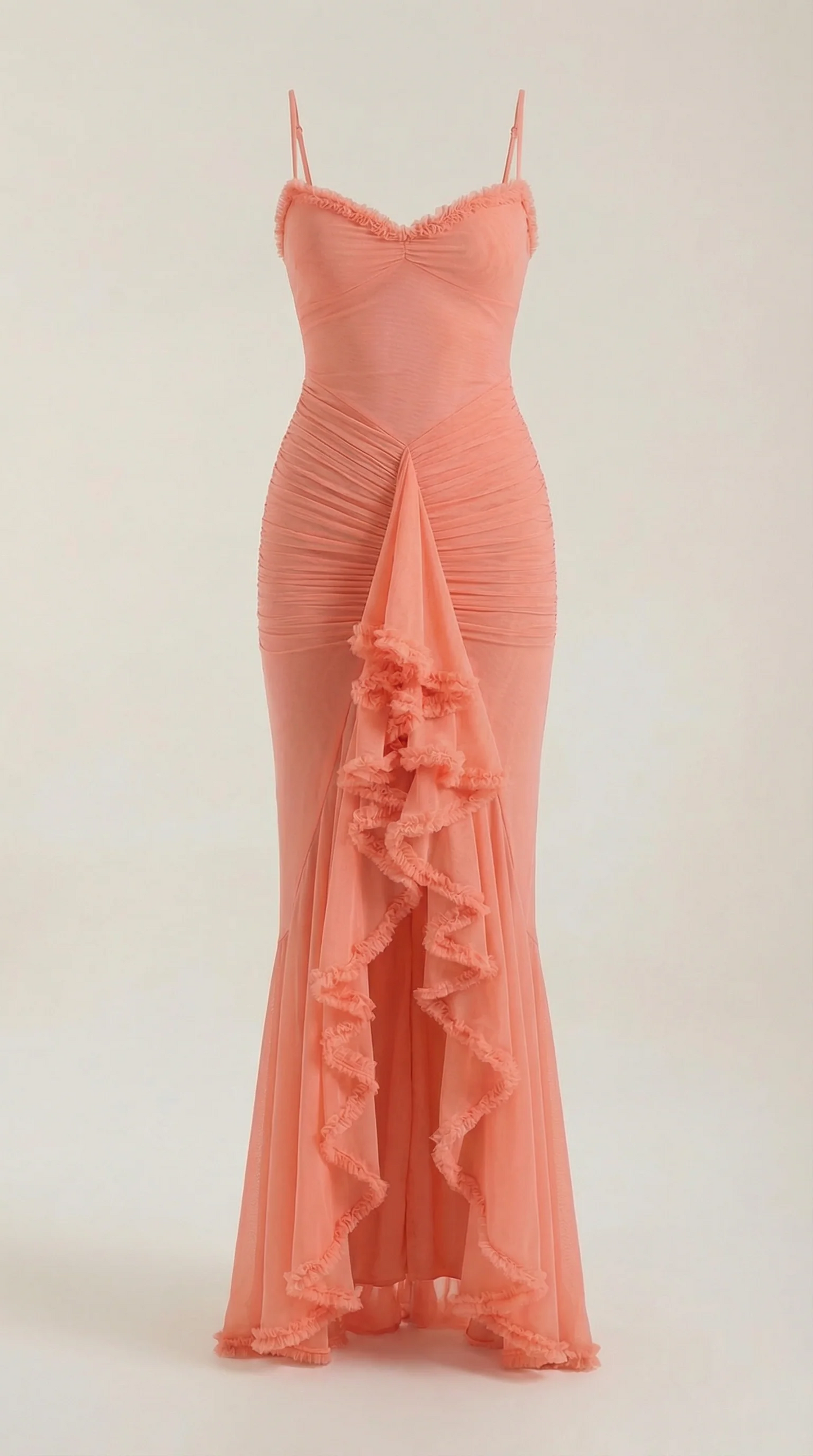 Phoebe | Women's Sleeveless Ruffle Maxi Wedding Guest Dress