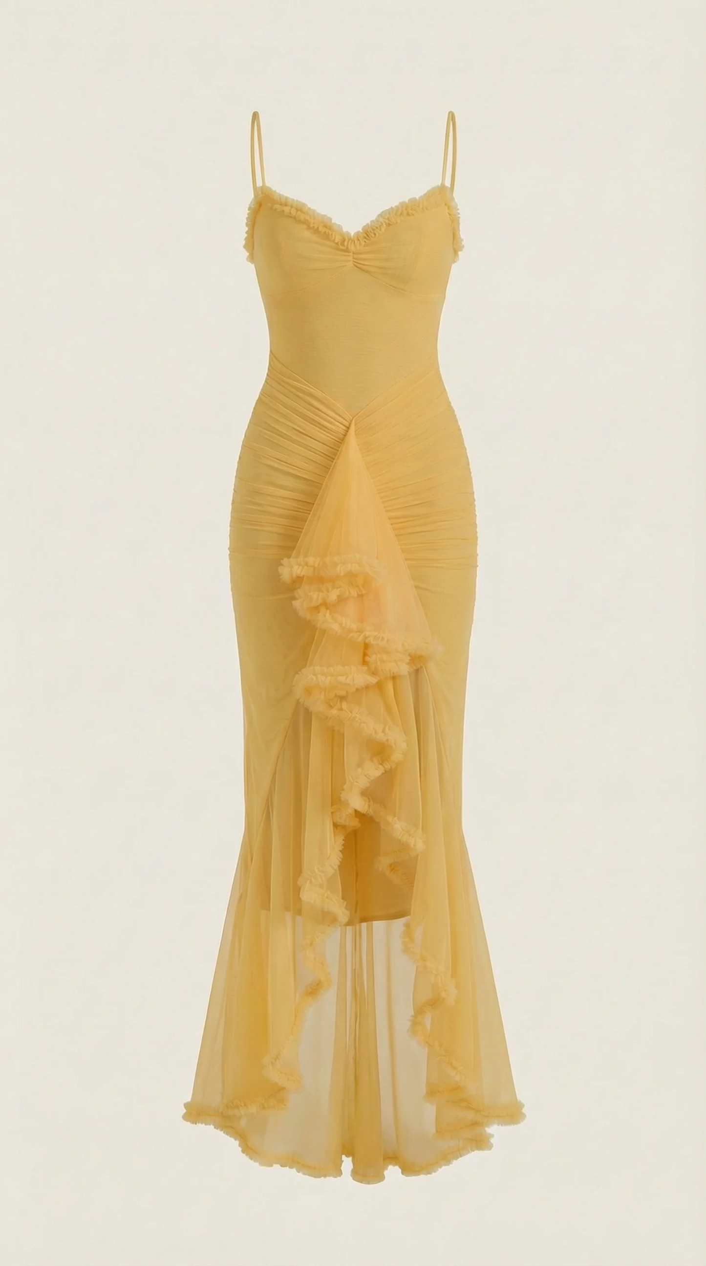 Phoebe | Women's Sleeveless Ruffle Maxi Wedding Guest Dress